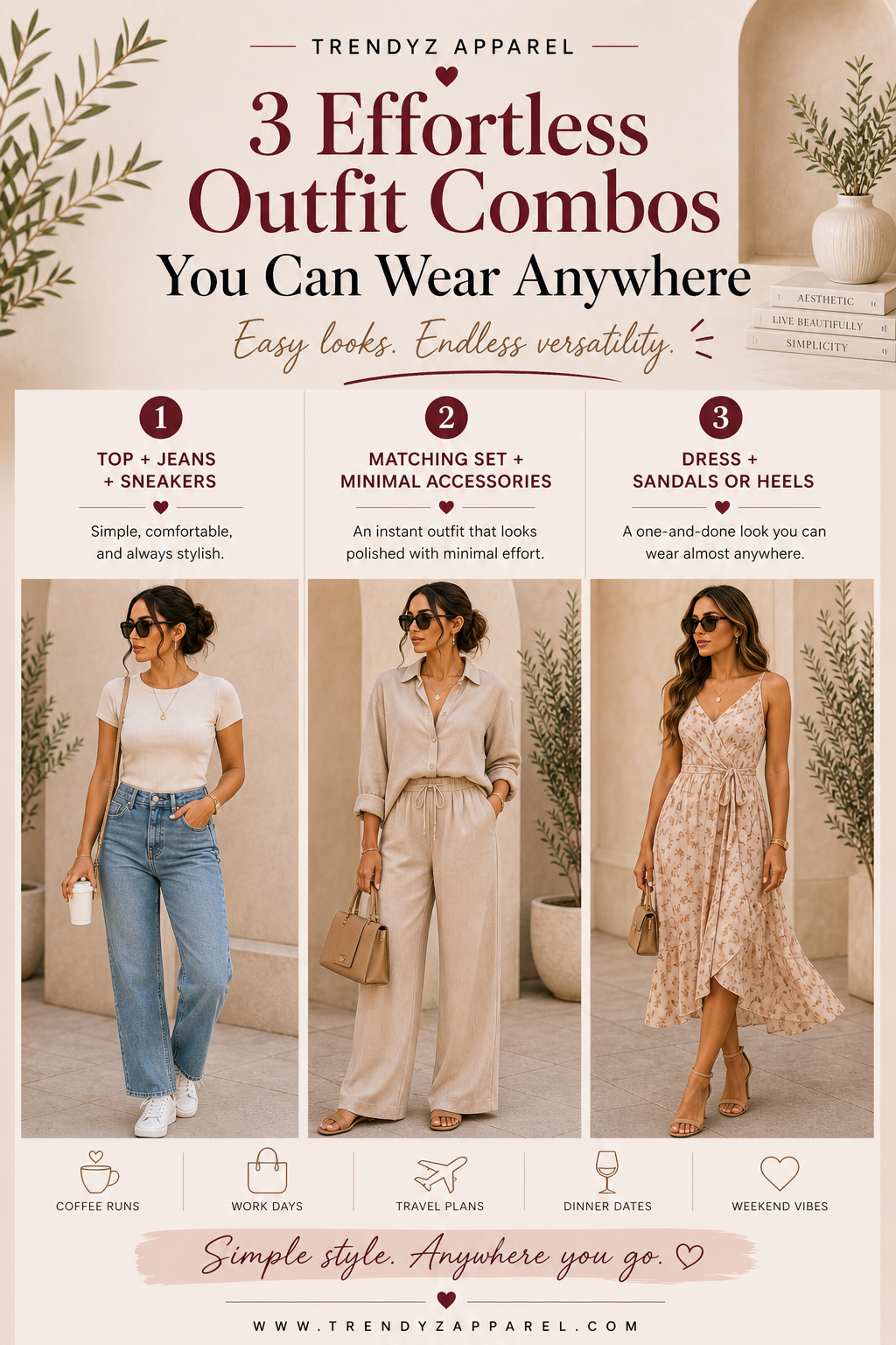3 Effortless Outfit Combos You Can Wear Anywhere