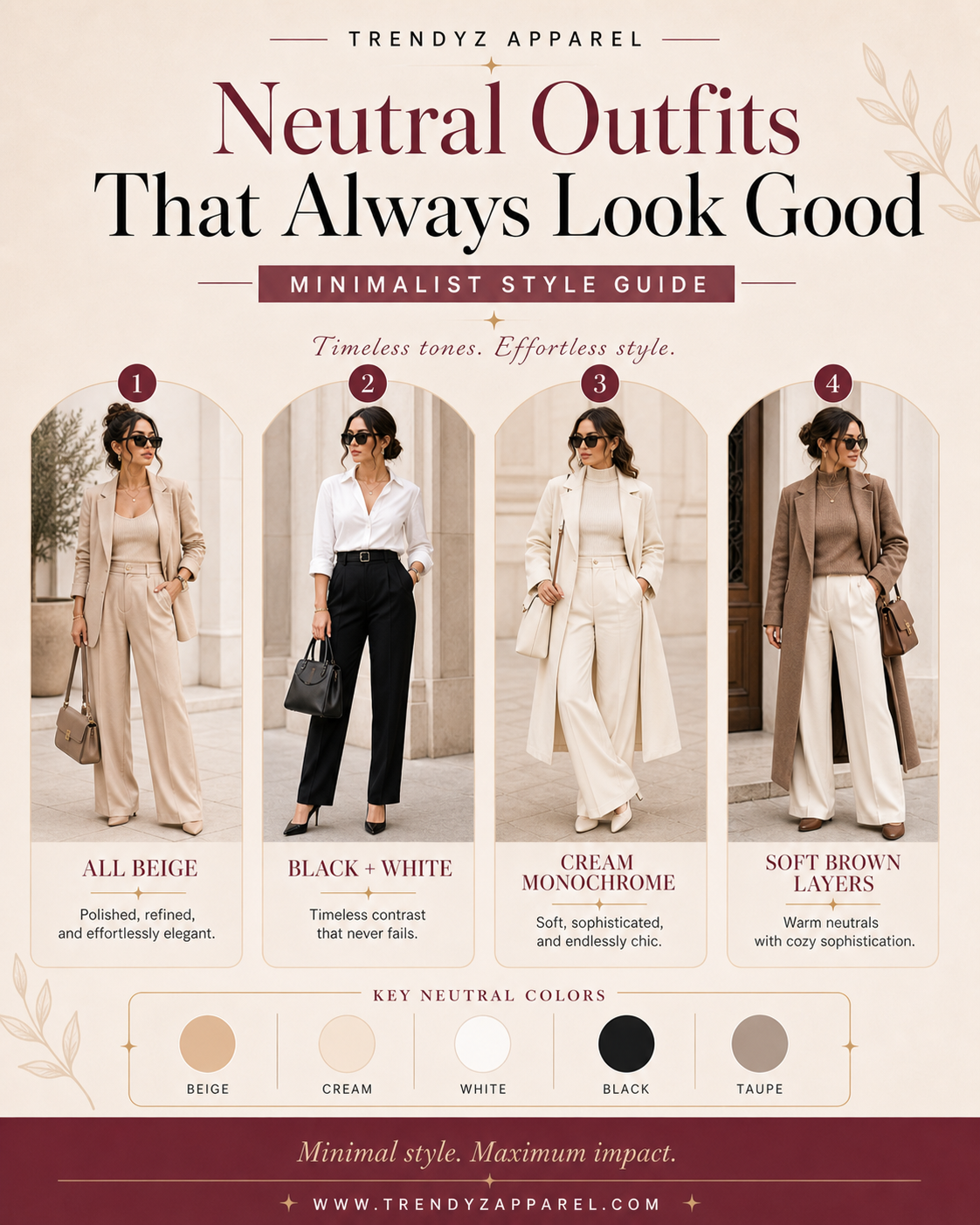 Neutral Outfits That Always Look Good (Minimalist Style Guide)
