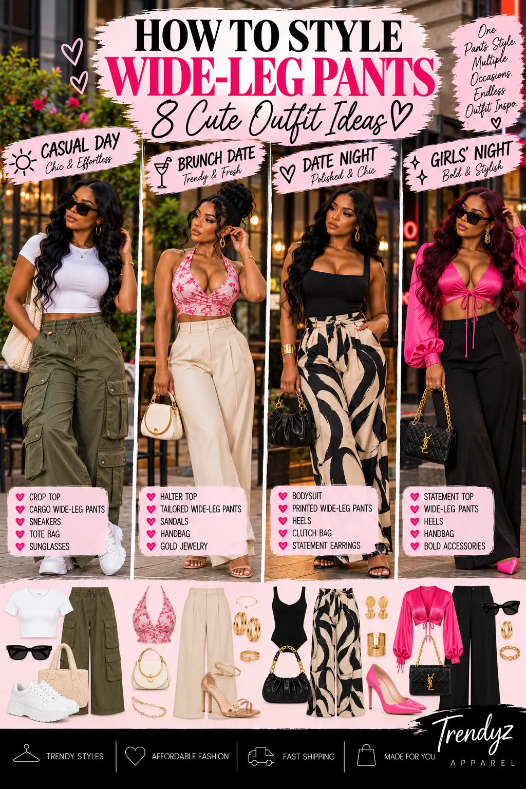 How to Style Wide-Leg Pants: 8 Cute Outfit Ideas for Every Occasion