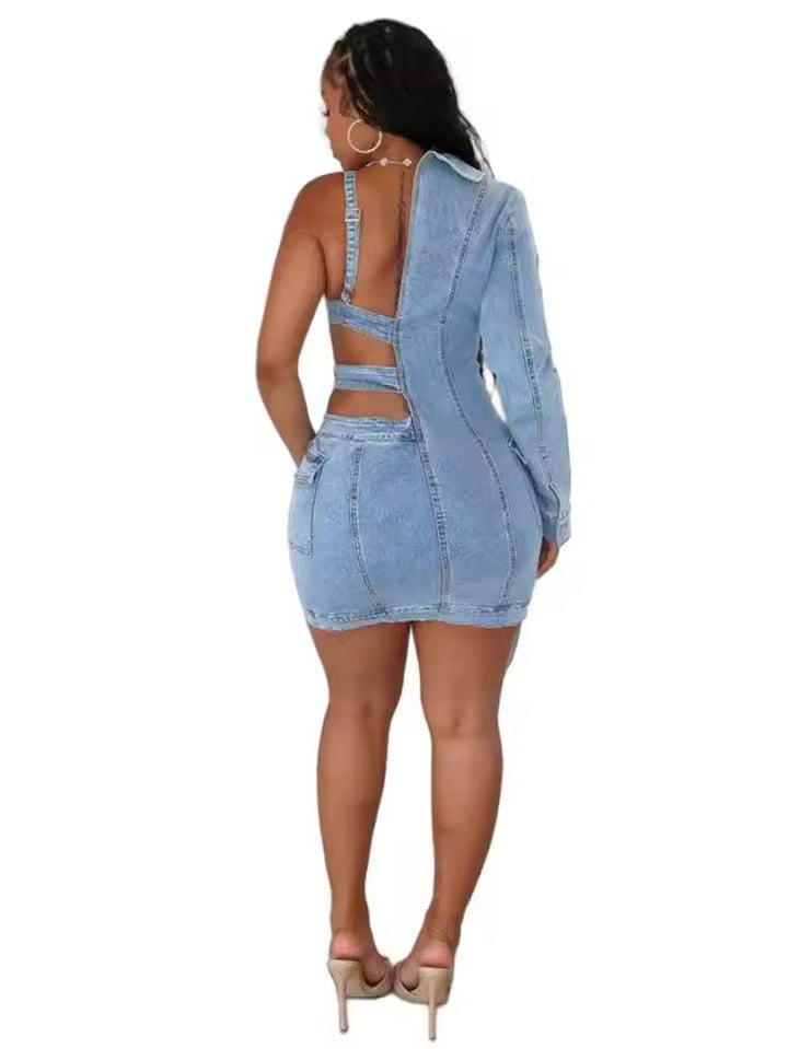 The Skyler Denim Mini Dress image 4