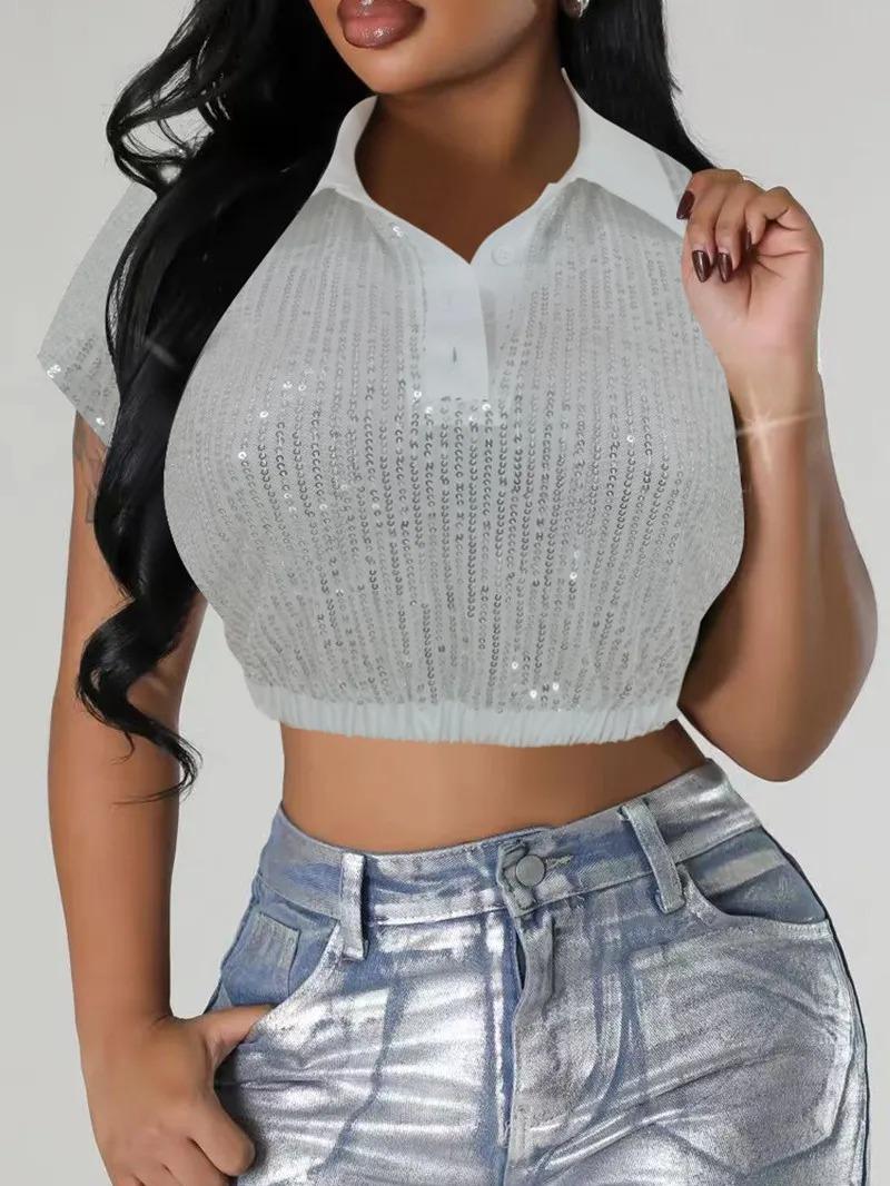 The Sequin Crop Top image 0