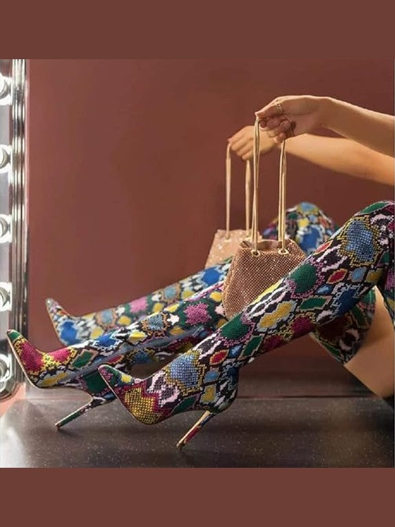 Chromatic Diva High Heel Boots