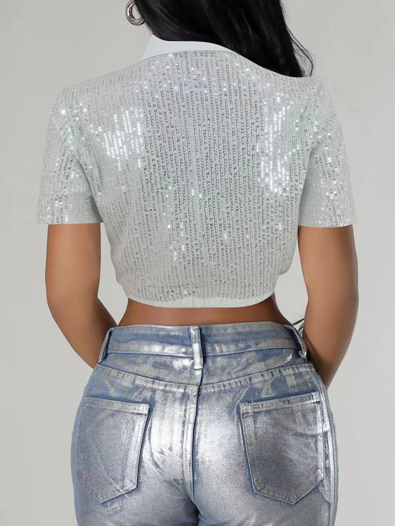 The Sequin Crop Top image 1