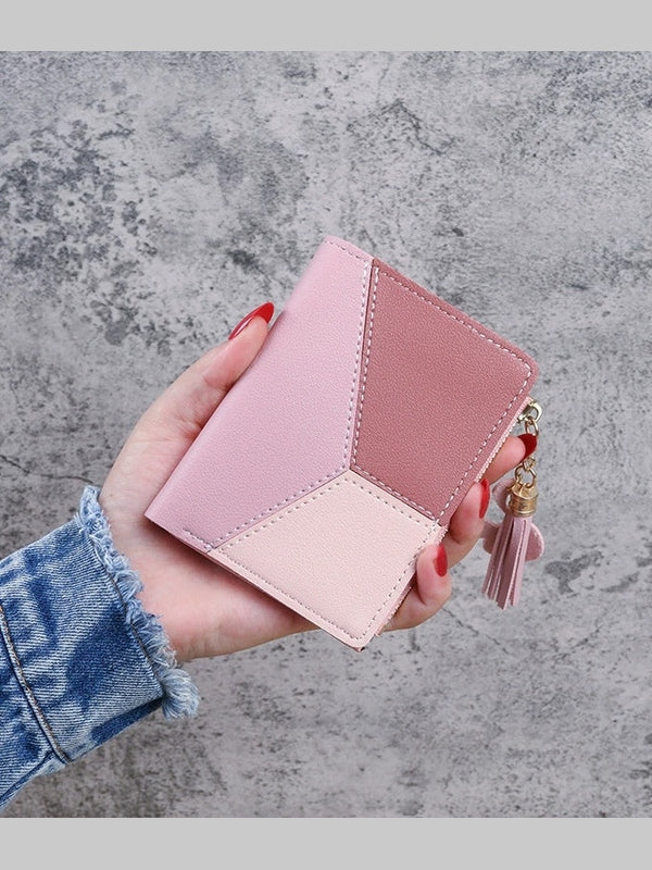 Colorblock Charm Wallet