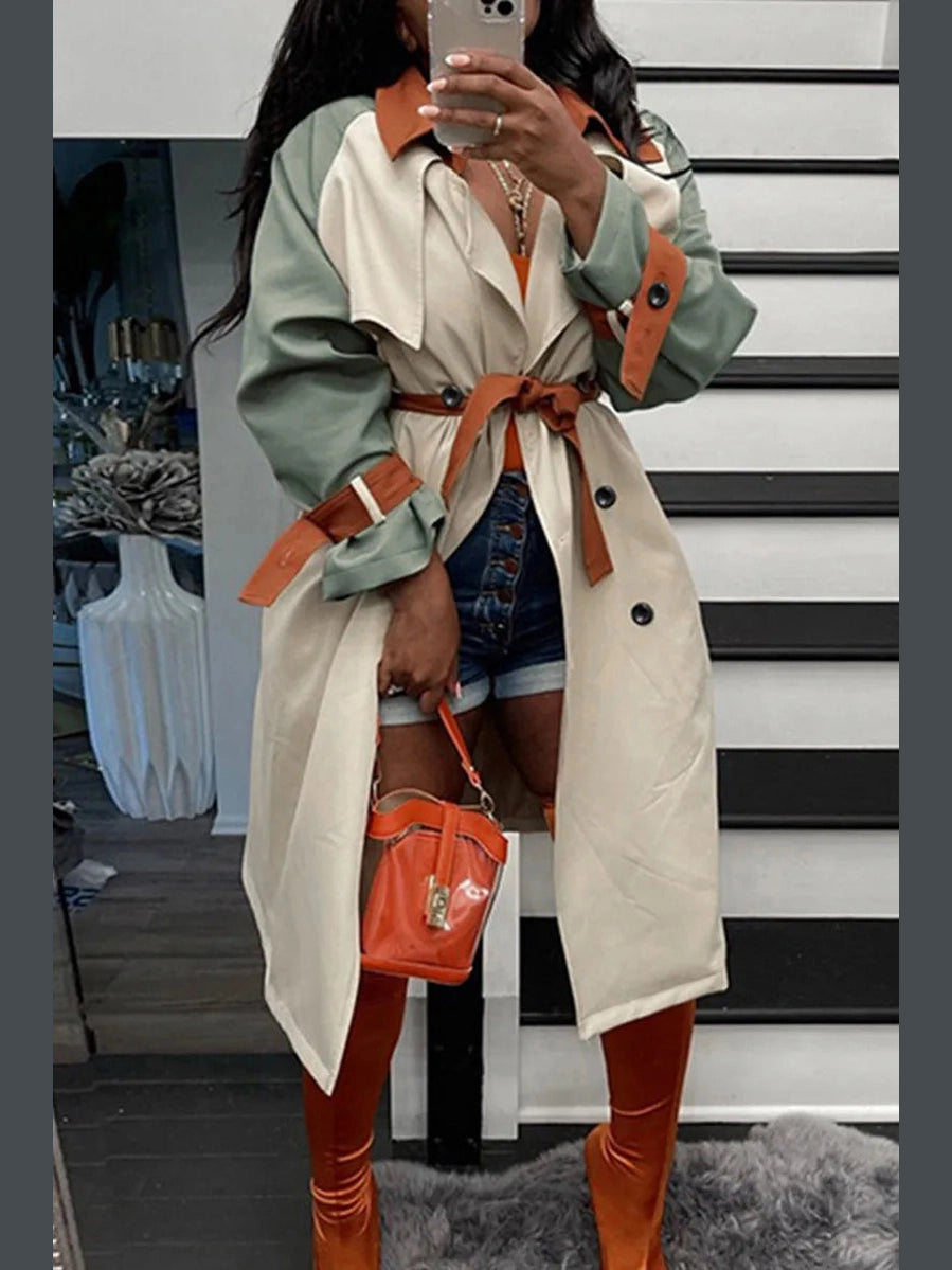 Chic Edge Buckle Coat