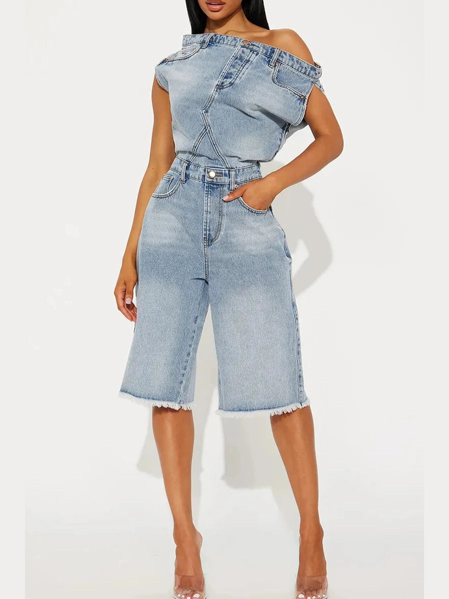 Double Take Denim Jumpsuit