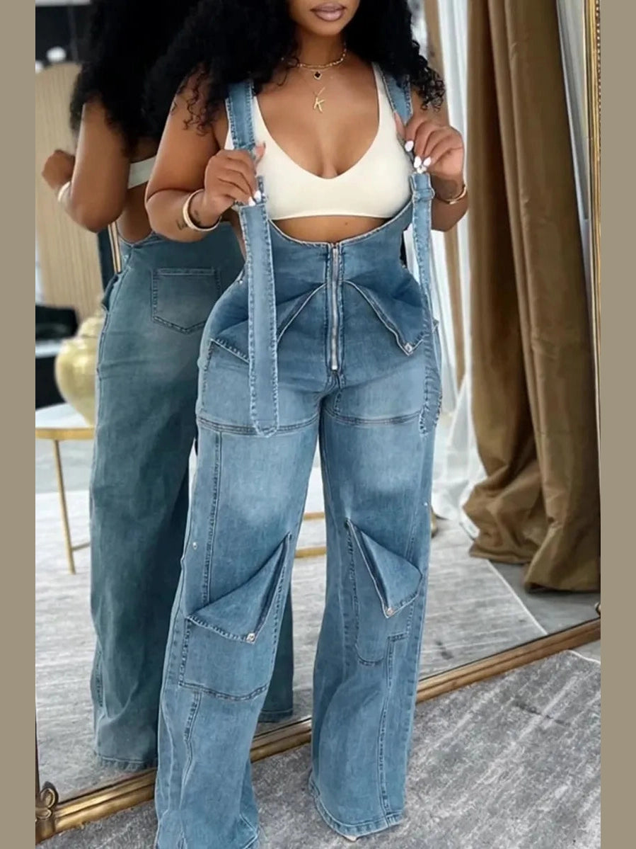 Everyday Denim Overall Jumpsuit
