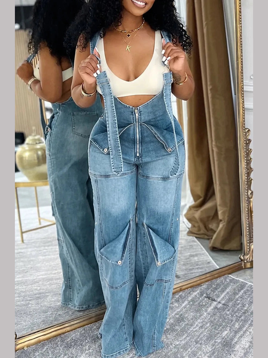 Everyday Denim Overall Jumpsuit
