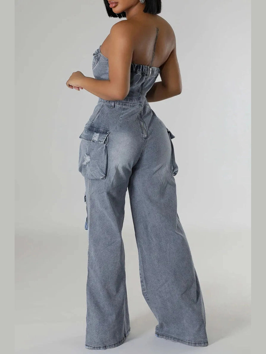 No Rules Denim Jumpsuit