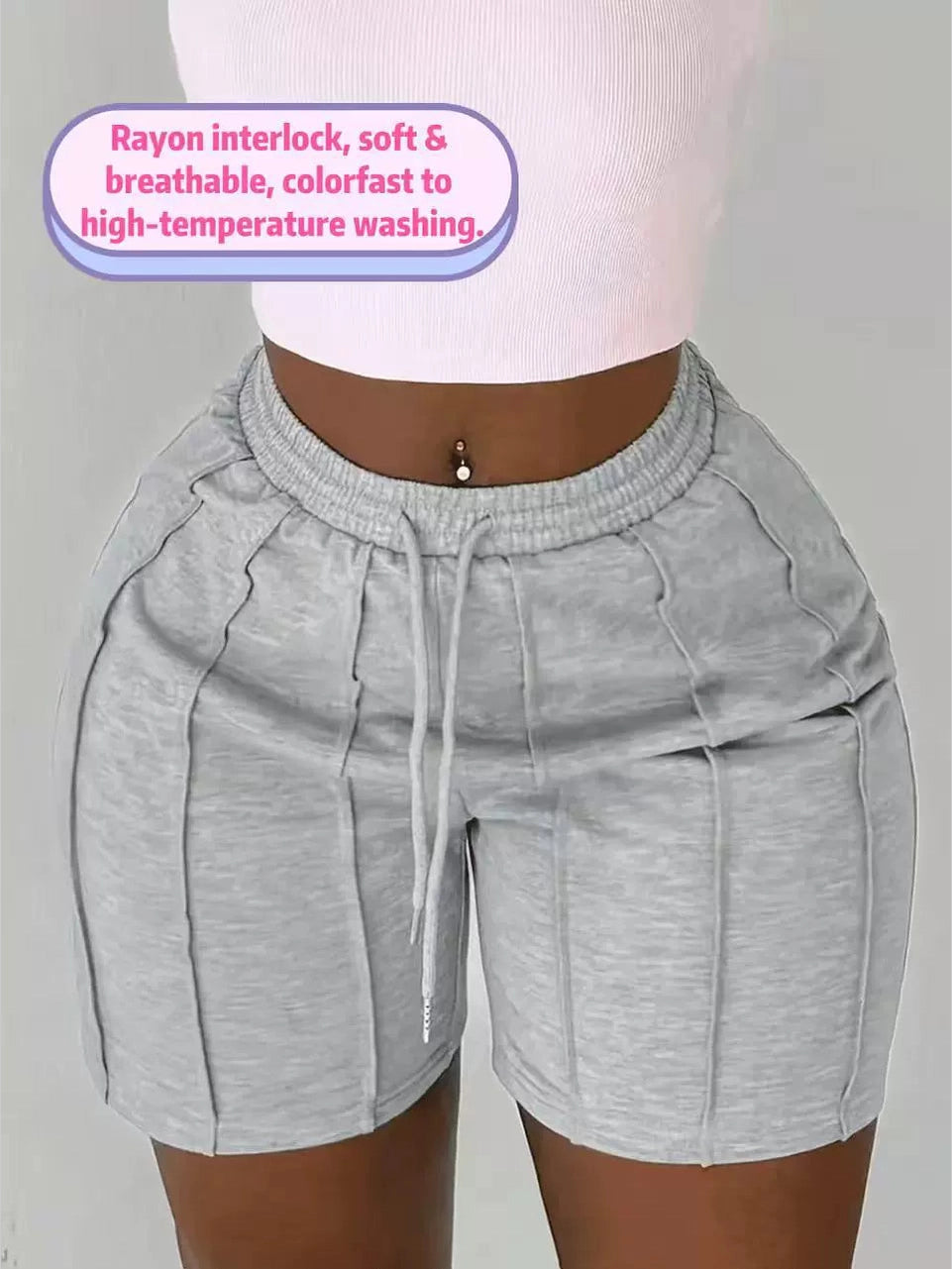Women's grey on the move pleated shorts with slim fit and textured pleated design.