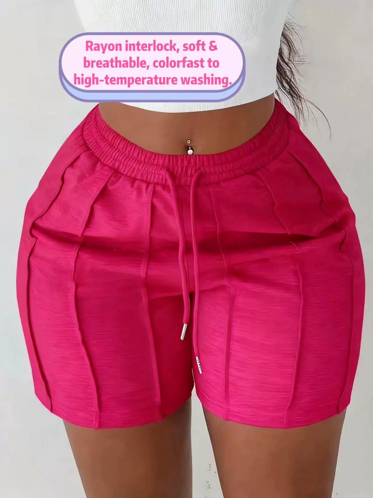 Women's rose ted on the move pleated shorts with slim fit and textured pleated design.