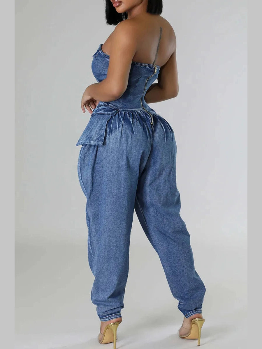 Quiet Statement Denim Jumpsuit