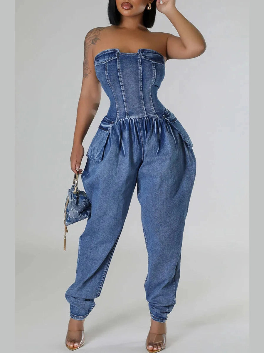 Quiet Statement Denim Jumpsuit