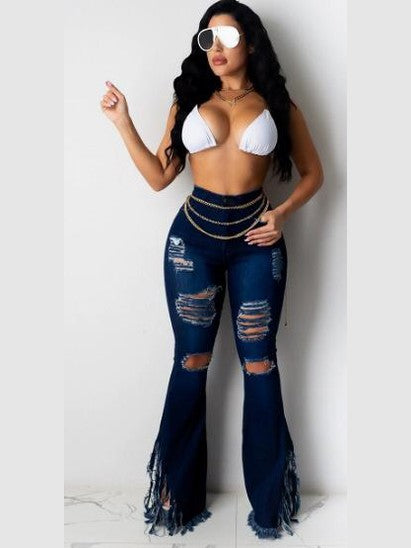 Rebel Hem Bootcut Jeans