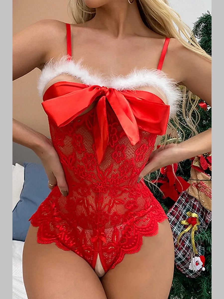 Santa’s Favorite Lace One-Piece