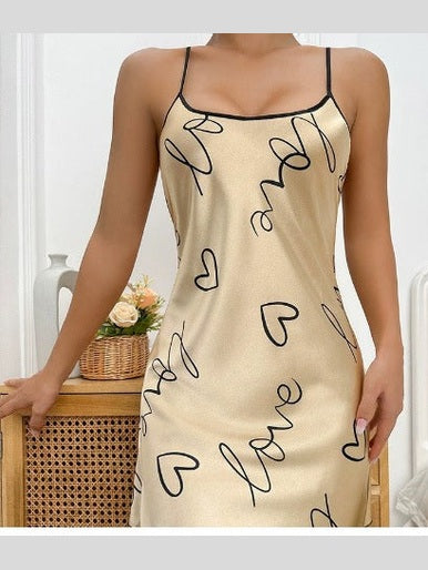 Satin Kiss Backless Nightgown