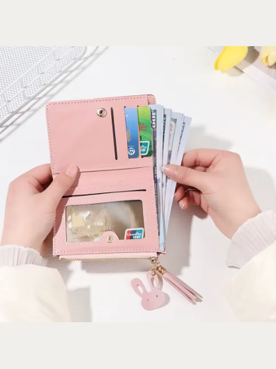 Colorblock Charm Wallet