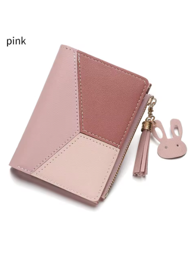 Colorblock Charm Wallet