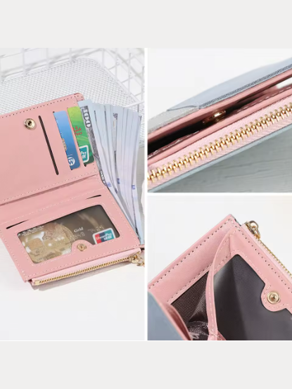 Colorblock Charm Wallet