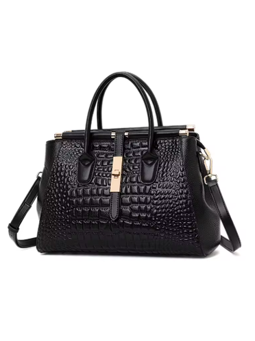 Crocodile Chic Leather Handbag