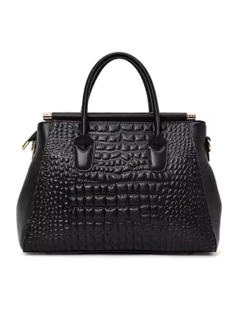 Crocodile Chic Leather Handbag