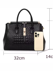 Crocodile Chic Leather Handbag