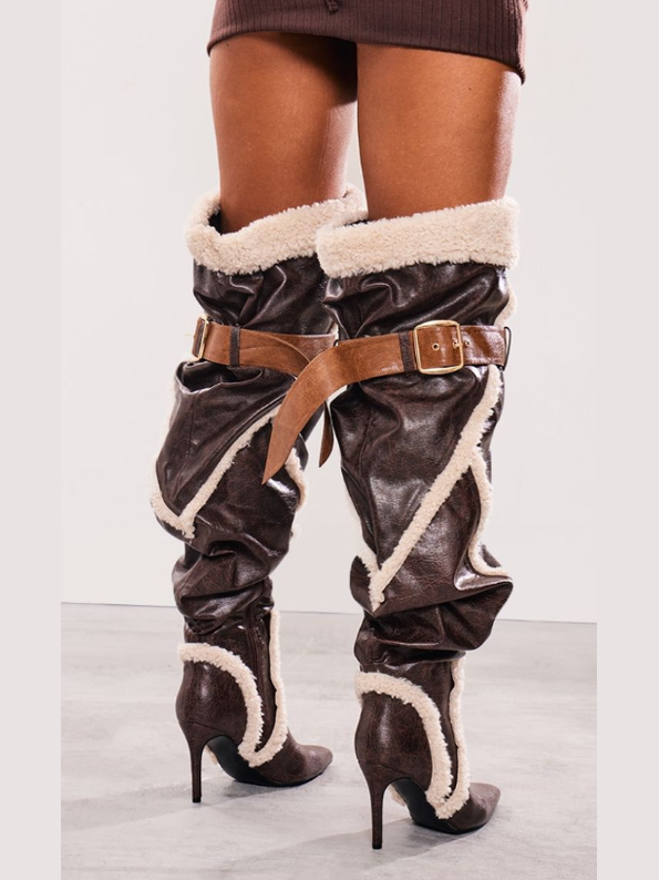 Seferina Luxe Fur Heel Boots