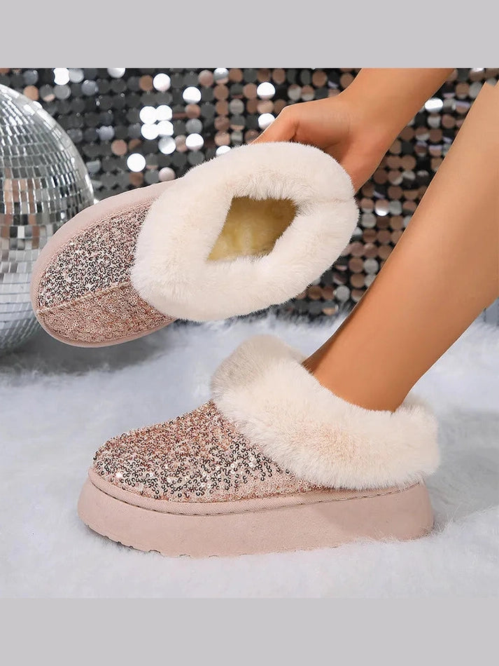 Shimmer Fleece Mini Boots