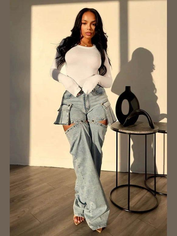 Snap Me Up Convertible Jeans