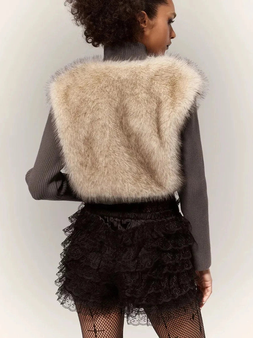 Soft Luxe Cropped Fur Jacket