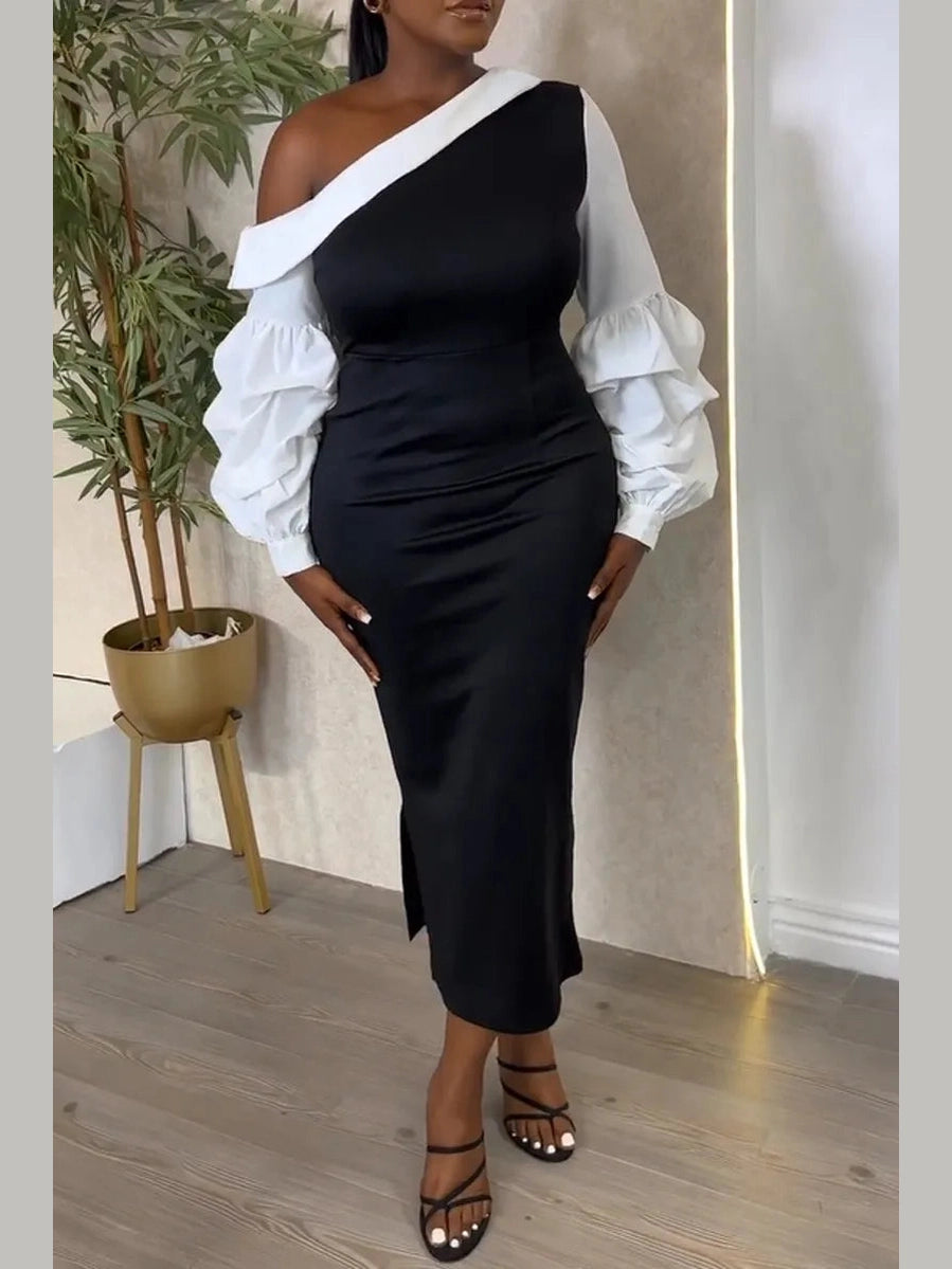 Split Aura Midi Dress