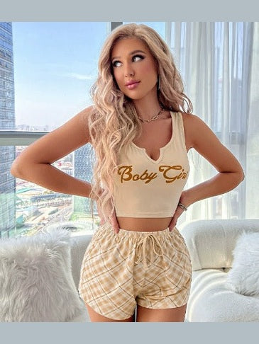 Sweet Talk Plaid Pajama Set