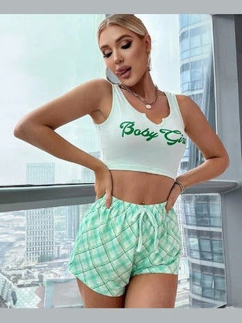 Sweet Talk Plaid Pajama Set