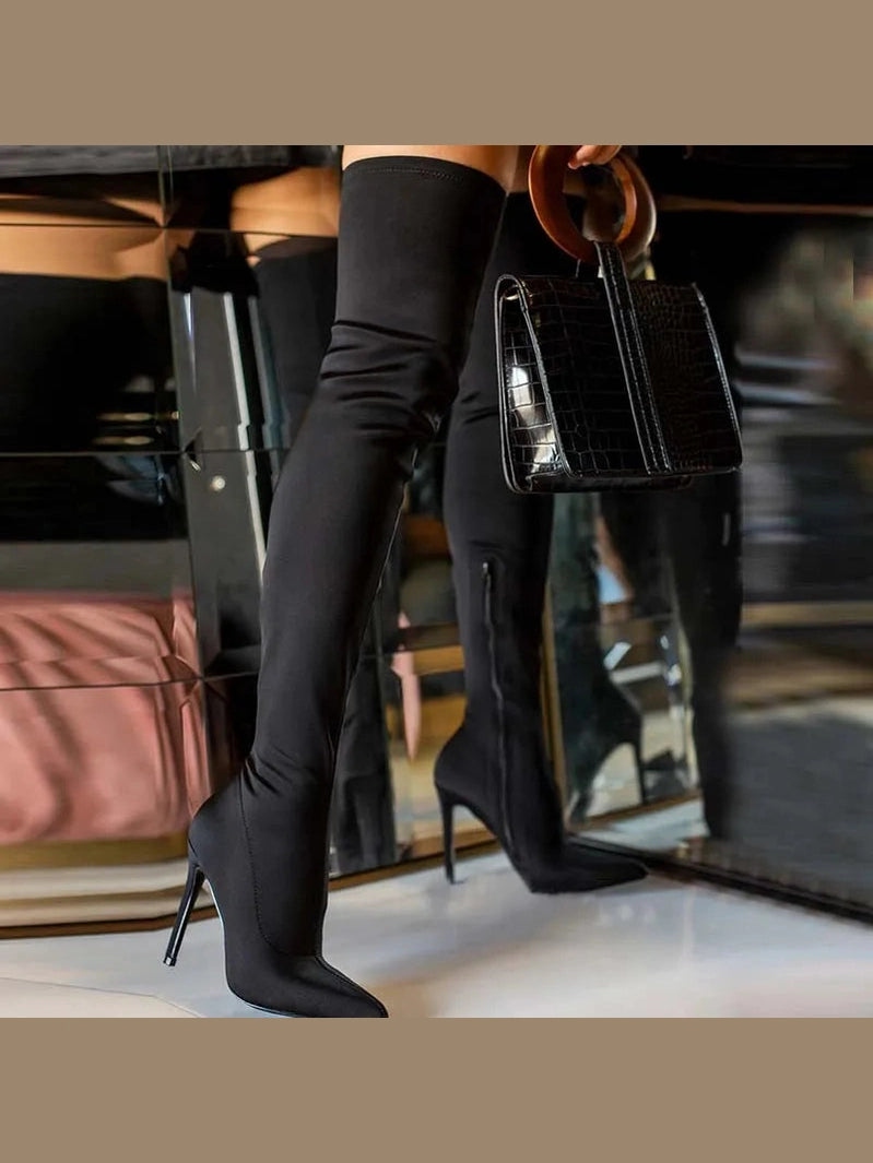 The Luxe Point Heel Boots
