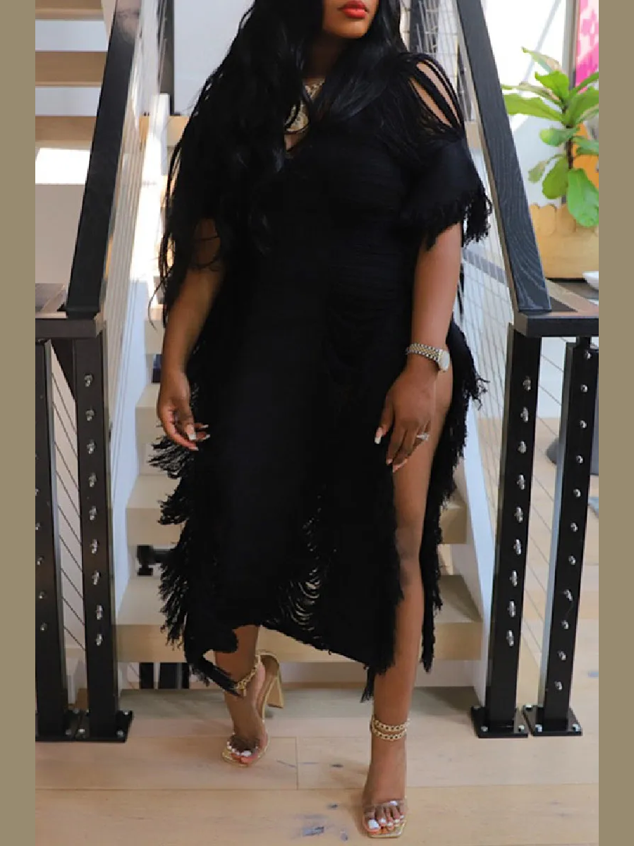 The Aura Tassel Midi Dress