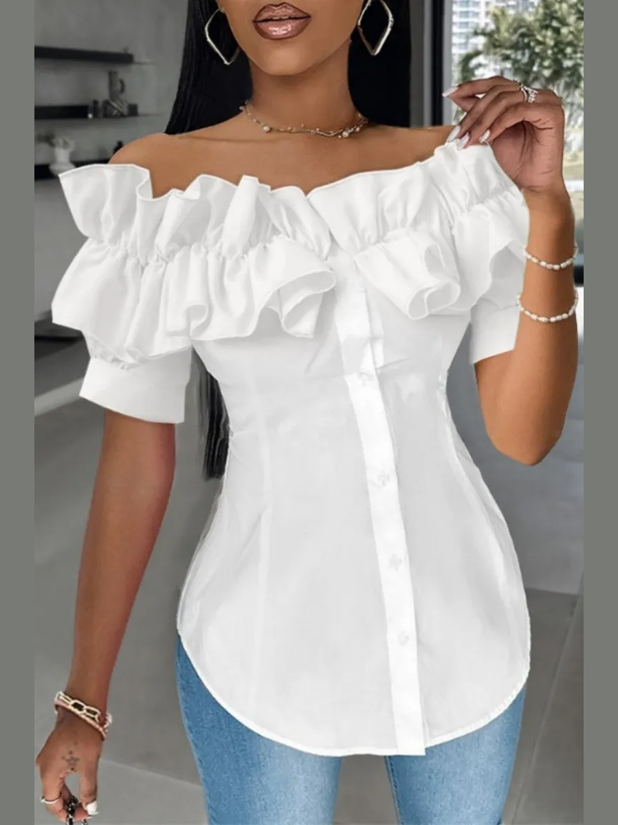 The Cascade Off‑Shoulder Top