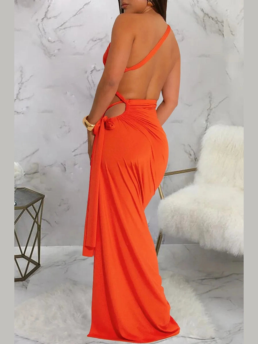 The Envy Ruche Maxi Dress