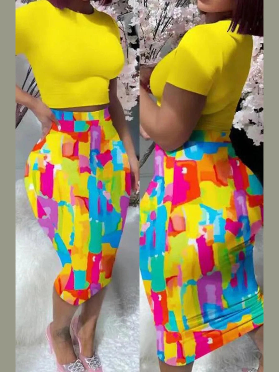 The Kaleido Midi Skirt Set