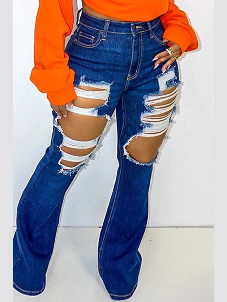 The Midnight Rip Flare Jeans