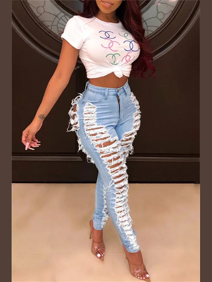 The Slashline Skinny Jeans