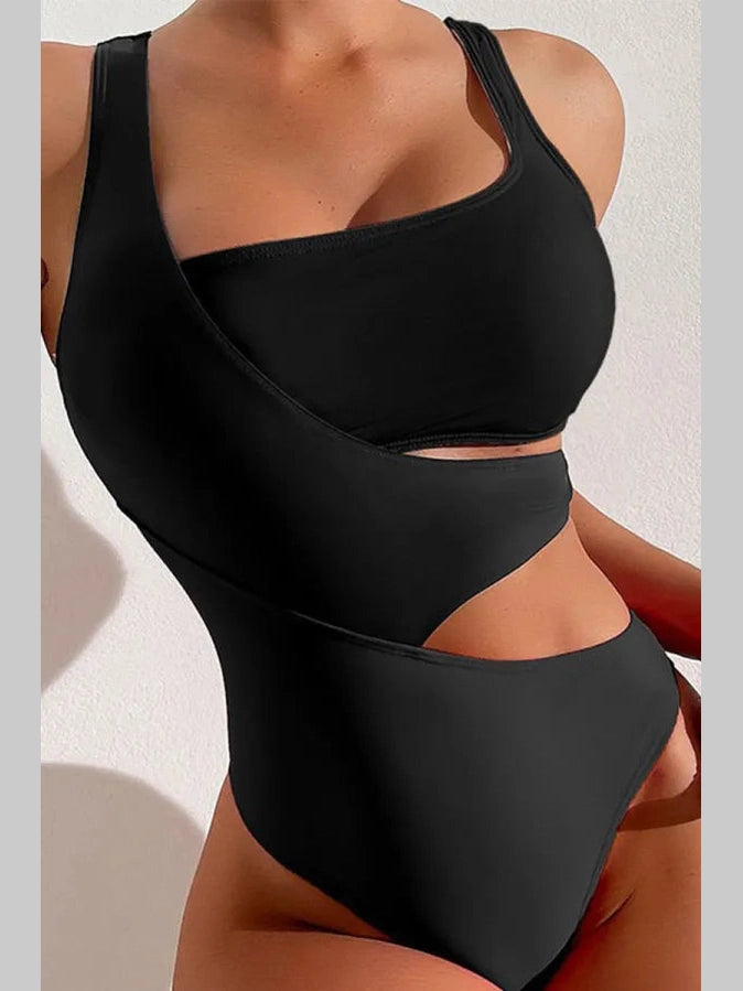 Triple Pop Cutout Swimsuit
