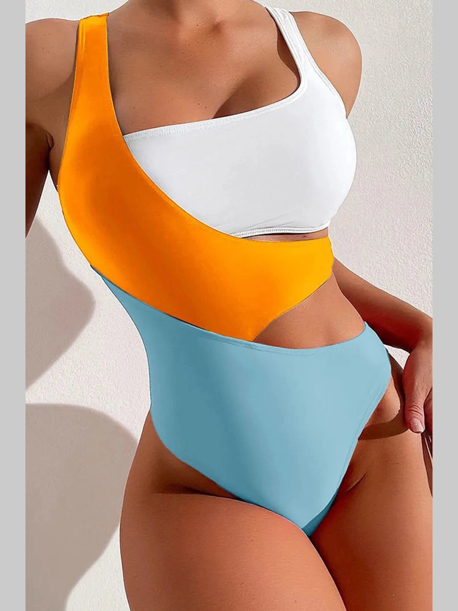 Triple Pop Cutout Swimsuit