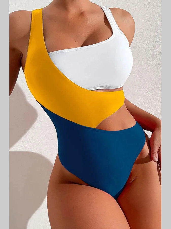Triple Pop Cutout Swimsuit