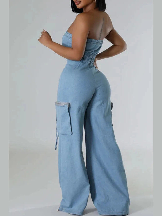 Unbothered Denim Jumpsuit