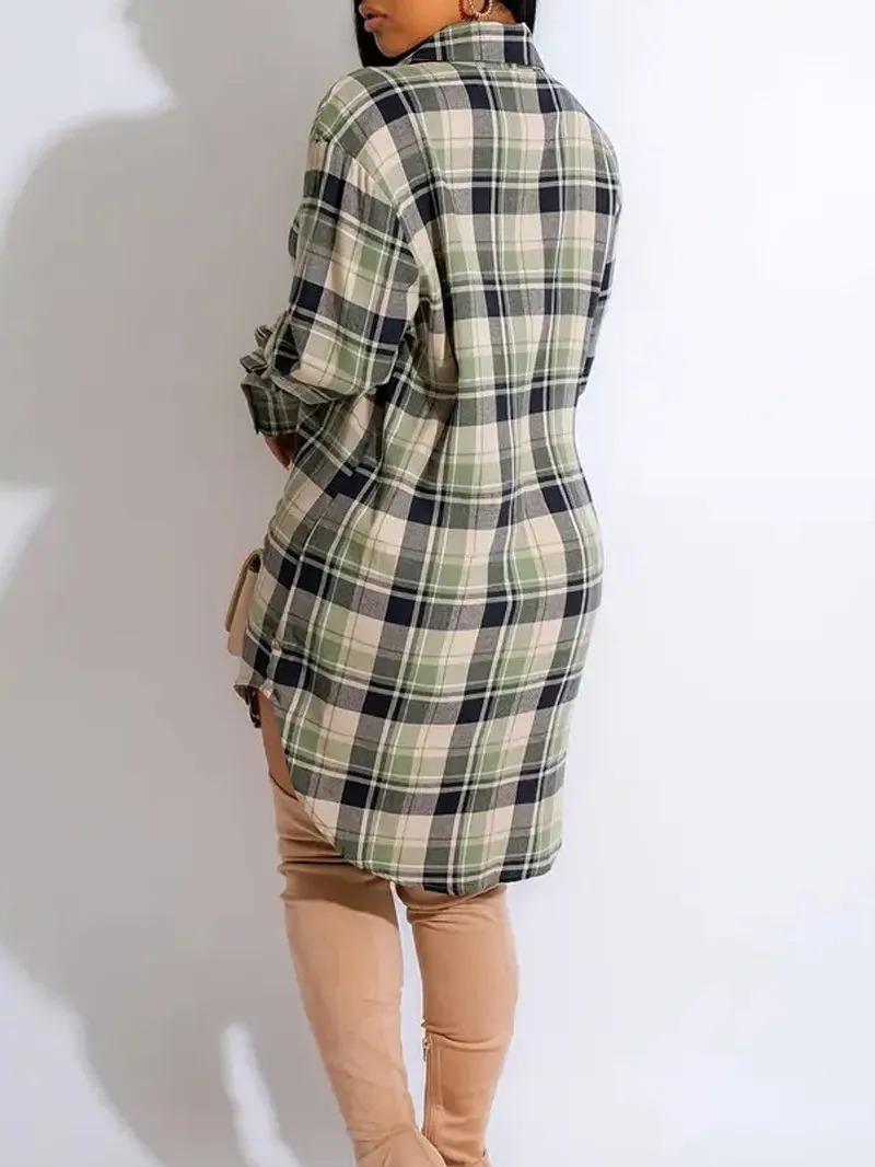 The Evergreen Plaid Shirt Dress image 1