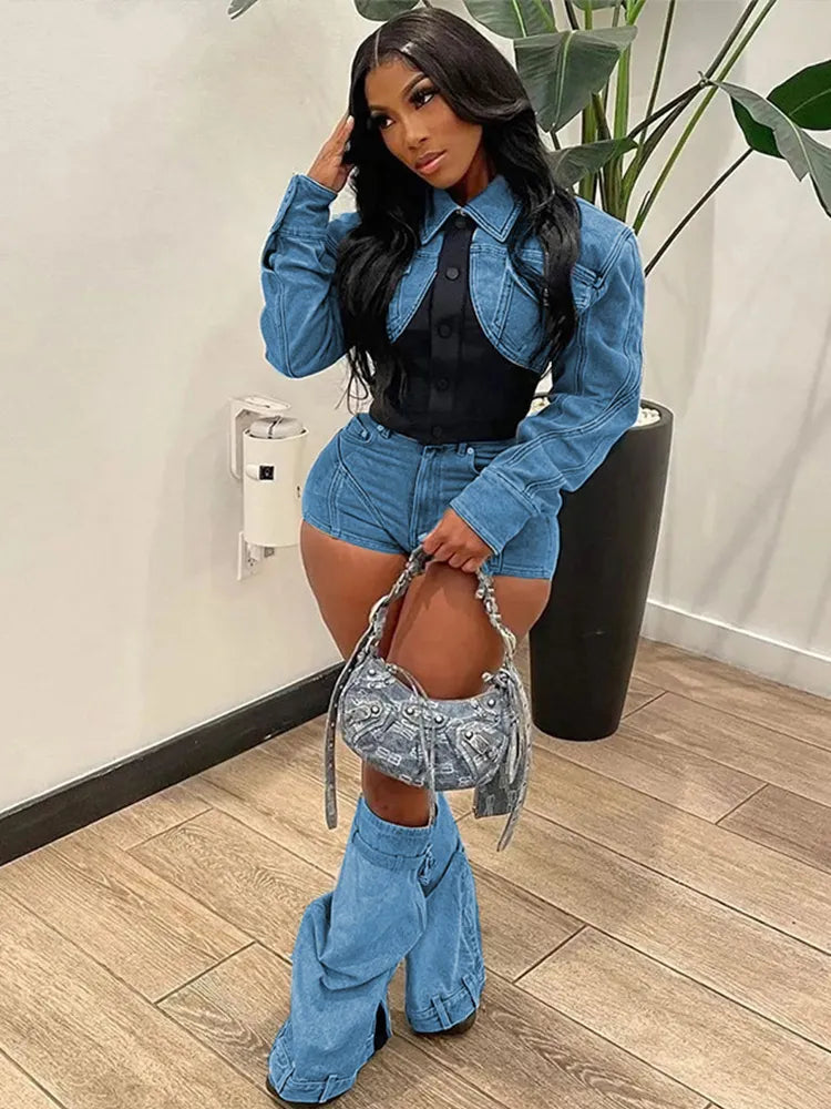 Double Take Denim Set