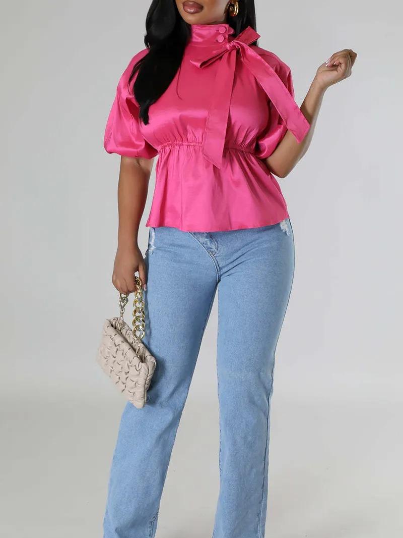 The Button Ruche Turtleneck Top image 0