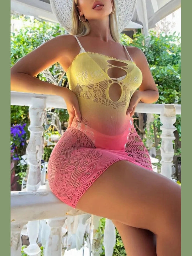 Peach Sunrise Backless Lingerie image 3